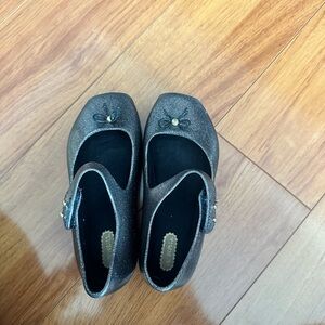 Mini Melissa Black Ballerina Mary Jane Shoes